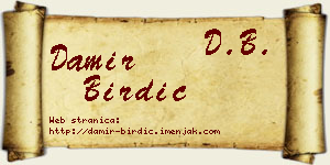 Damir Birdić vizit kartica